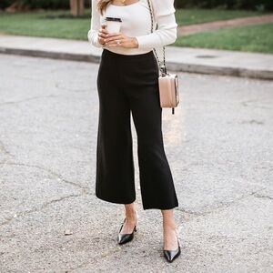 J. Crew Wide-leg Sweater-pant in Black